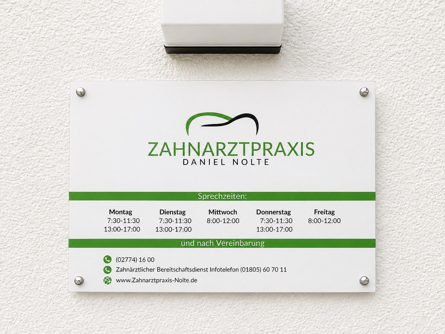 Praxisschild